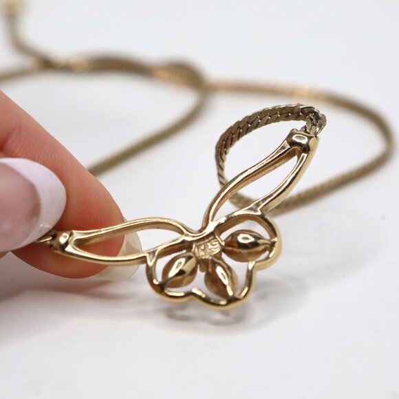 Vintage Attwood & Sawyer A&S 22ct Gold Plated Swarovski Crystal Pendant Necklace - Picture 6 of 11